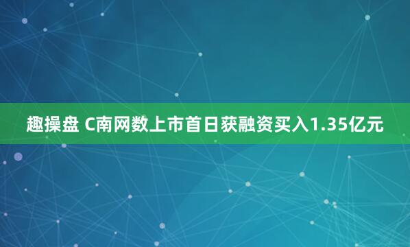 趣操盘 C南网数上市首日获融资买入1.35亿元