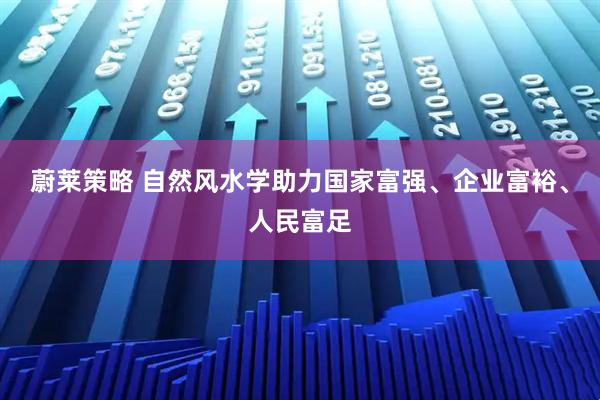 蔚莱策略 自然风水学助力国家富强、企业富裕、人民富足
